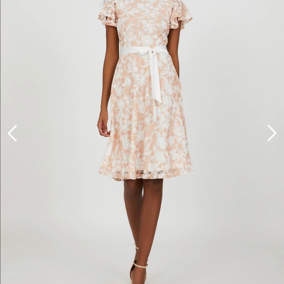 Flutter sleeve lace dress SUZY SHIER - Picture 3 of 11